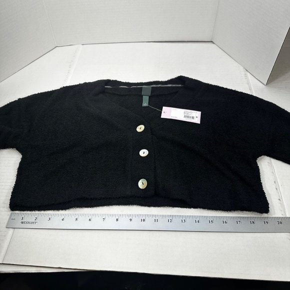 2 Piece Wild Fable Women's Med Black Crop Sweater And Light Blue Ribbed T-Shirt - Picture 10 of 16